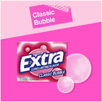 Extra Classic Bubble Sugar Free Chewing Gum – 15 Stick Packs (Pack of 10)