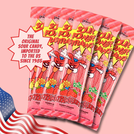 Sour Power - Strawberry Straws (24 Pack)