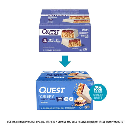 Quest Nutrition Crispy Protein Bar - Blueberry Cobbler (12 Count)