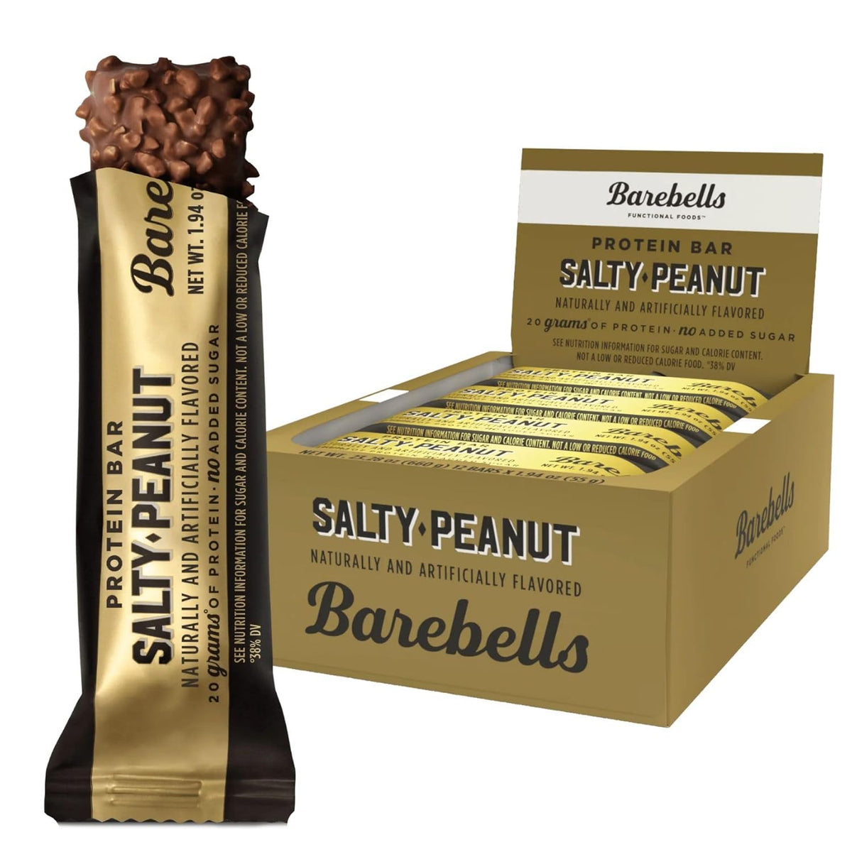 Barebells Protein Bar - Salty Peanut - 20g Protein (12 Bars)