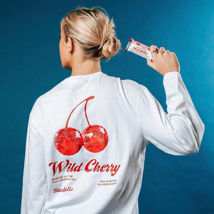 Barebells Wild Cherry Protein Bar – 20g Protein, No Added Sugar, 12 Count Box