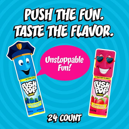 Push Pop Candy Variety Pack – Assorted Flavors (24 Ct)