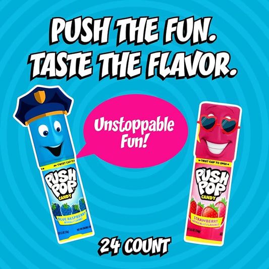 Push Pop Candy Variety Pack – Assorted Flavors (24 Ct)