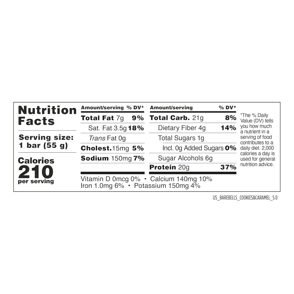 Barebells Protein Bar - Cookies & Caramel - 20g Protein (12 Bars)
