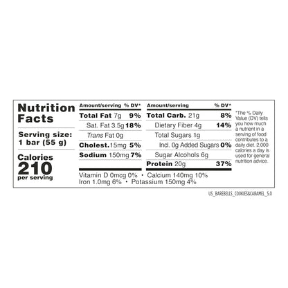Barebells Protein Bar - Cookies & Caramel - 20g Protein (12 Bars)
