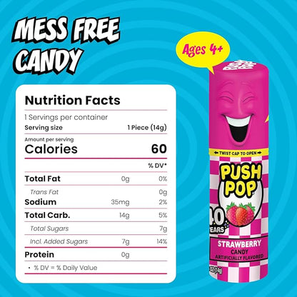 Push Pop Candy Variety Pack – Assorted Flavors (24 Ct)