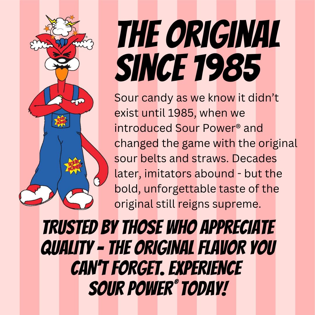 Sour Power - Strawberry Straws (24 Pack)