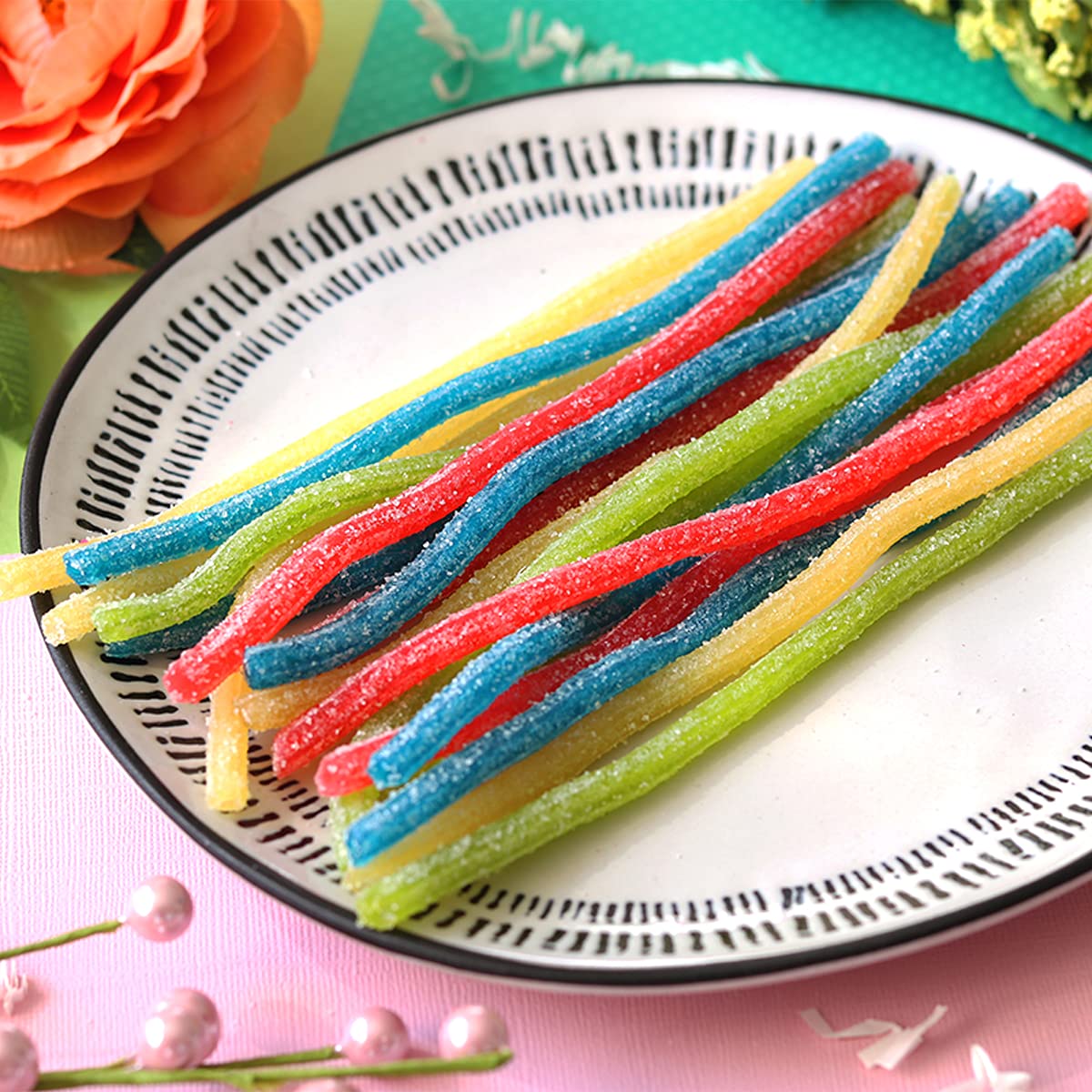 Sour Punch Straws – Rainbow Fruit Flavors, 2 oz