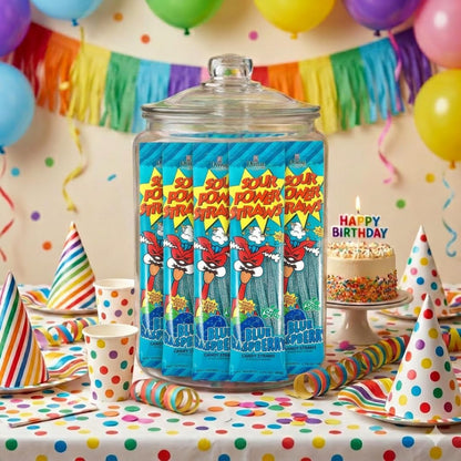 Sour Power - Blue Raspberry Straws (24 Pack)