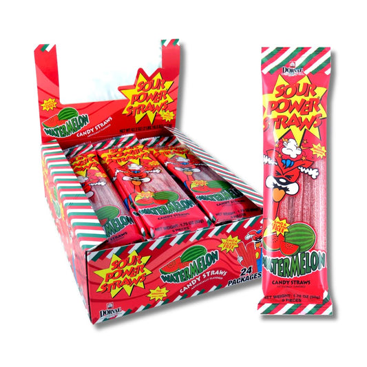 Sour Power - Watermelon Straws (24 Pack)