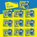 EXTRA SOURS Blue Raspberry Sugar Free Chewing Gum – Blue Raspberry (10 Packs)