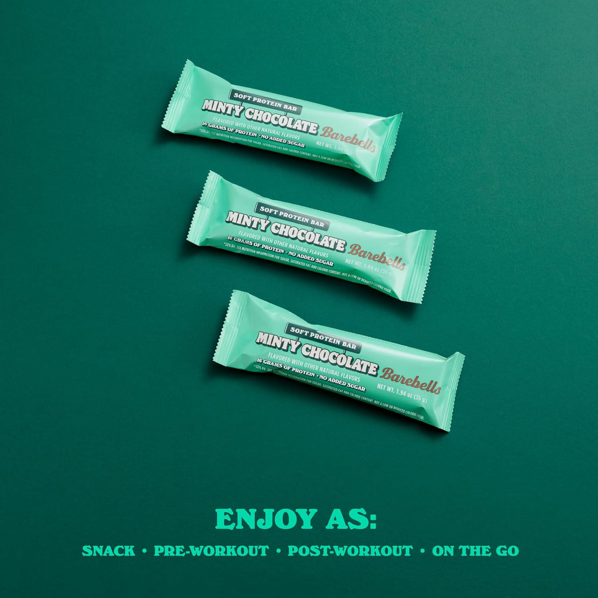 Barebells Soft Protein Bar - Minty Chocolate - 16g Protein (12 Count)