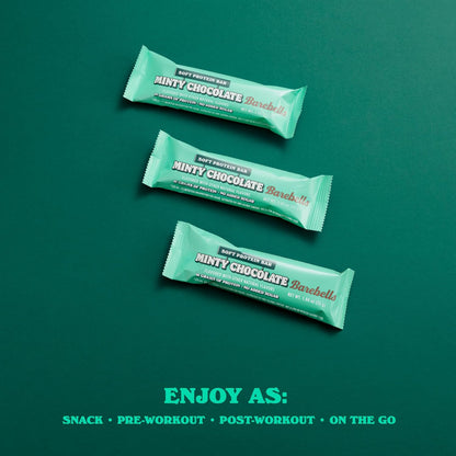 Barebells Soft Protein Bar - Minty Chocolate - 16g Protein (12 Count)