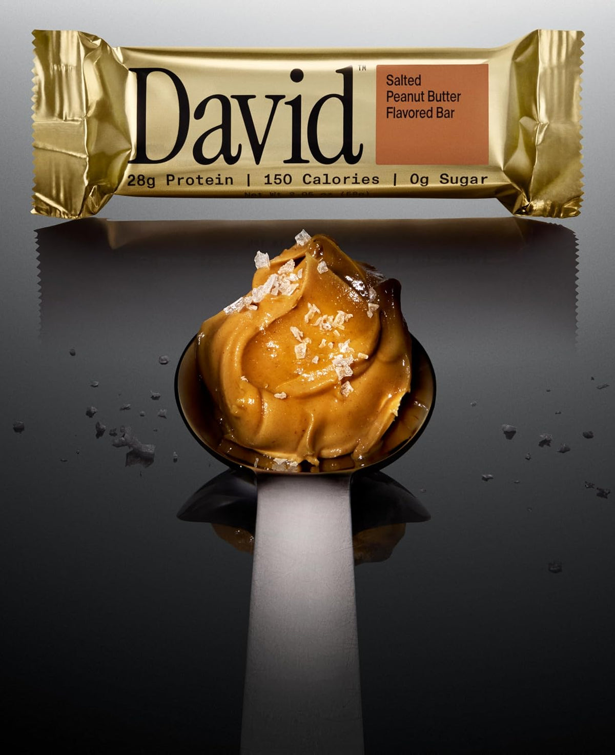David Protein Bar - 28g Protein - Salted Peanut Butter (12 Bars)