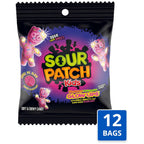 Sour Patch Kids Glow Ups Strawberry-Watermelon Soft & Chewy Candy – 3.08 oz Bags (12 Pack)