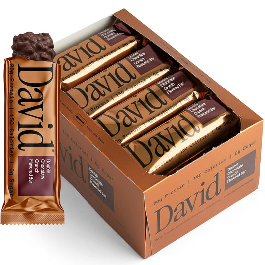 David Bronze High Protein Bars - Double Chocolate Crunch (12 Bars)