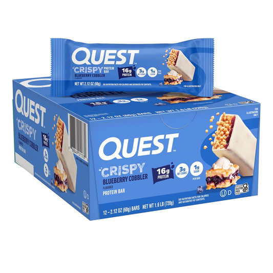 Quest Nutrition Crispy Protein Bar - Blueberry Cobbler (12 Count)