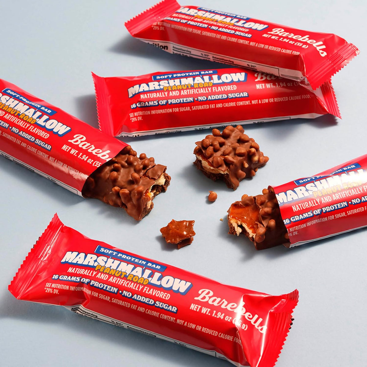 Barebells Soft Protein Bar - Marshmallow Peanut Road - 16g Protein (12 Bars)