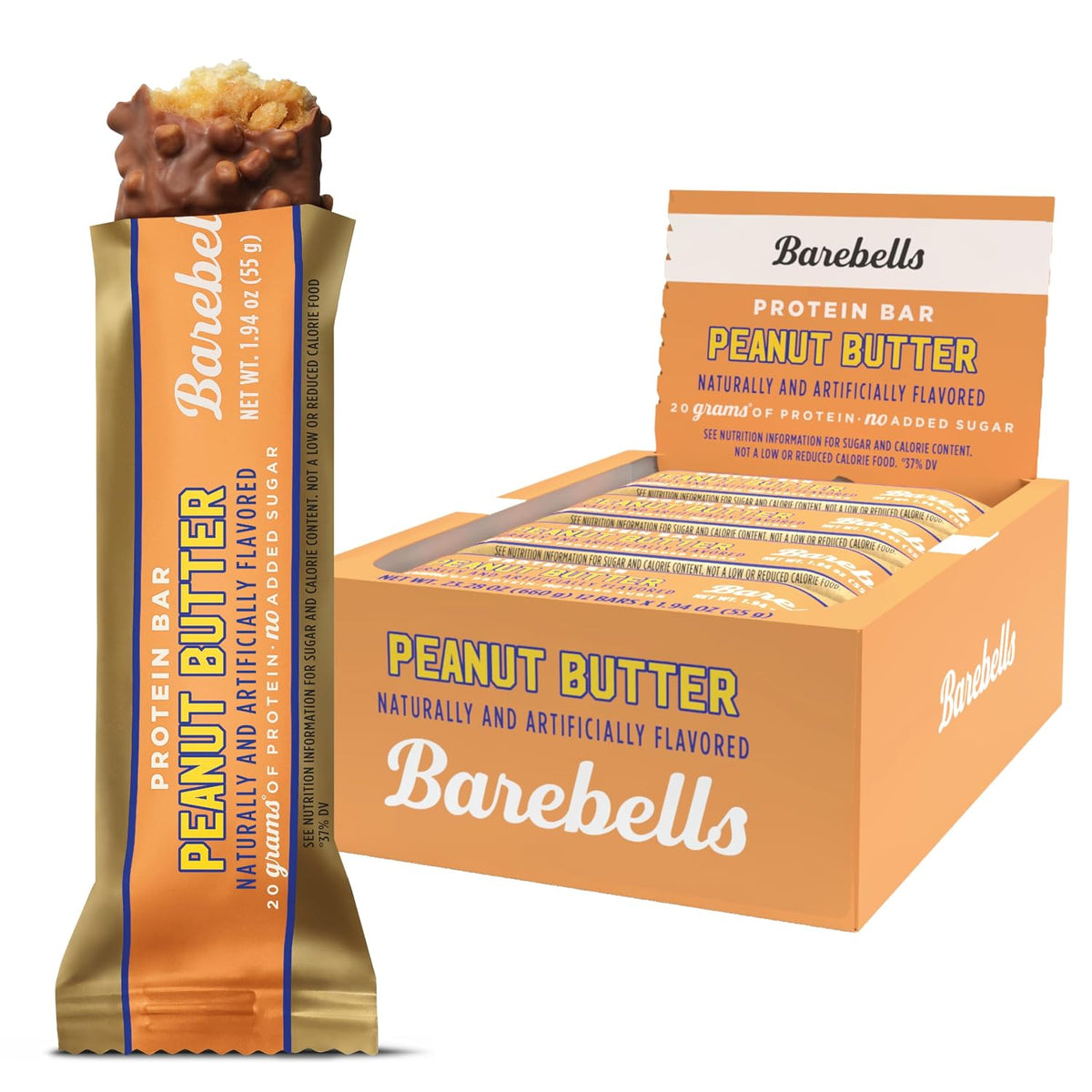 Barebells Protein Bar - Peanut Butter - 20g Protein (12 Bars)