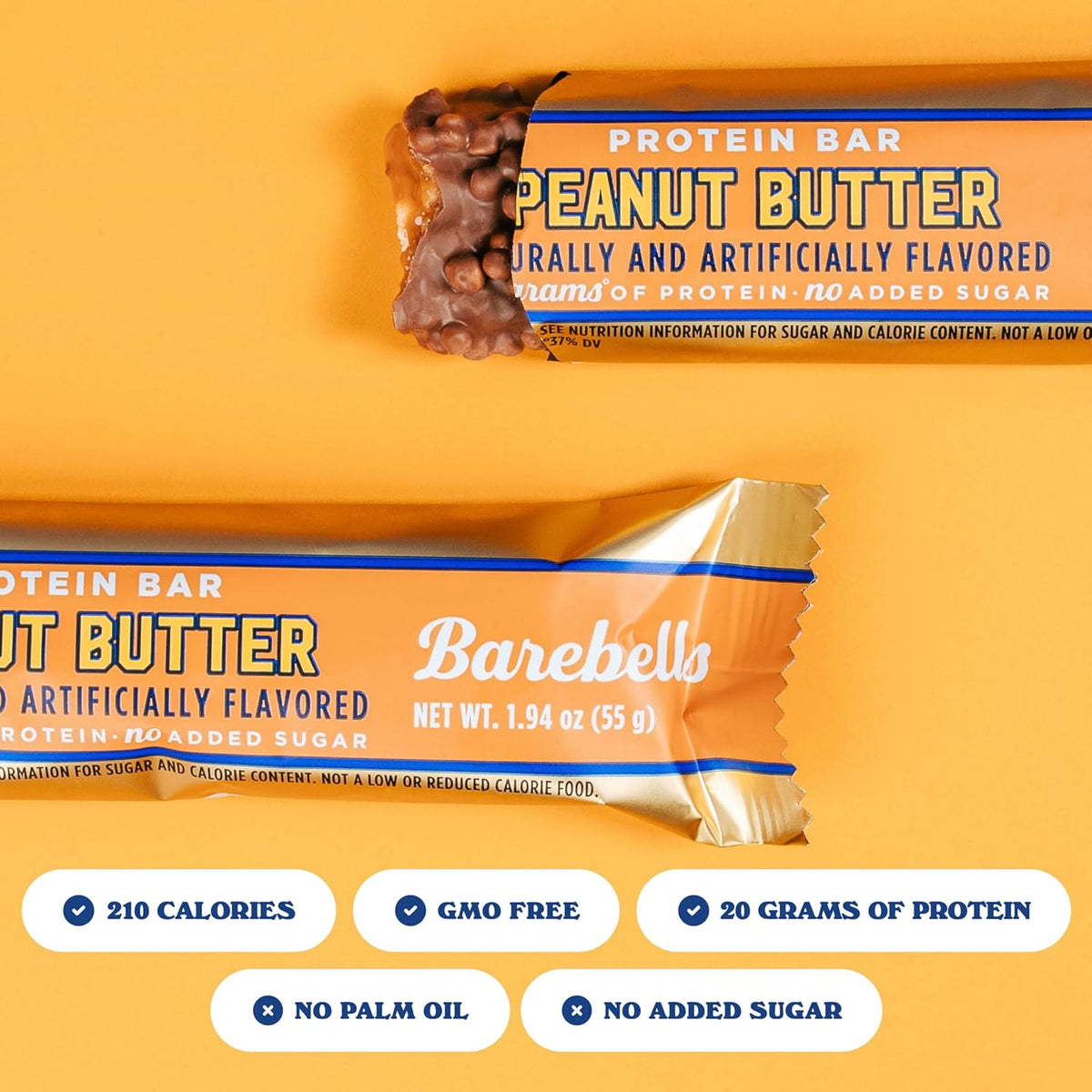 Barebells Protein Bar - Peanut Butter - 20g Protein (12 Bars)