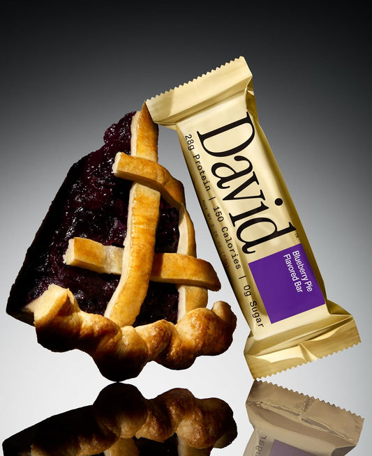 David Protein Bar - 28g Protein - Blueberry Pie (12 Bars)