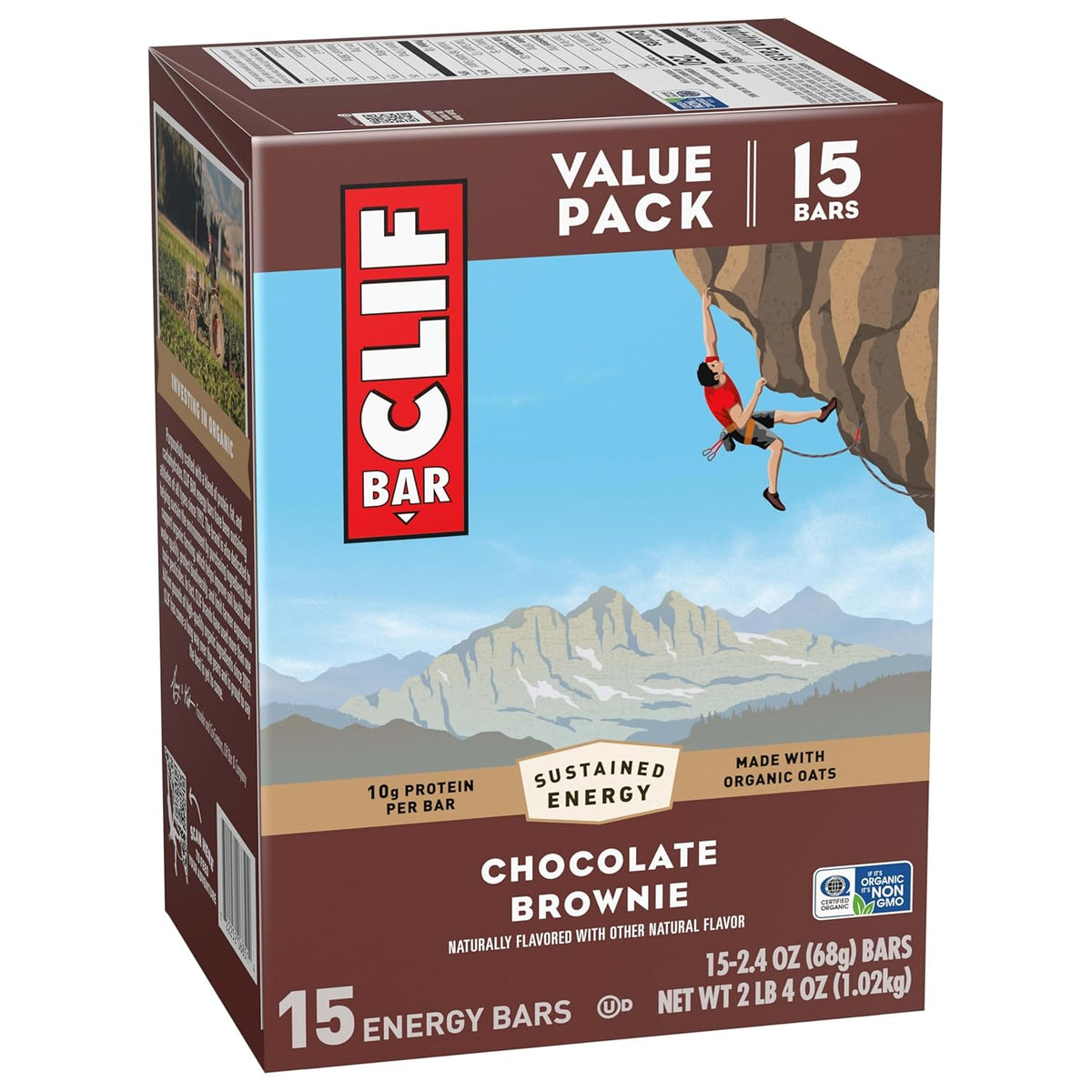 CLIF BAR - Energy Protein Bars - Chocolate Brownie (15 Pack)