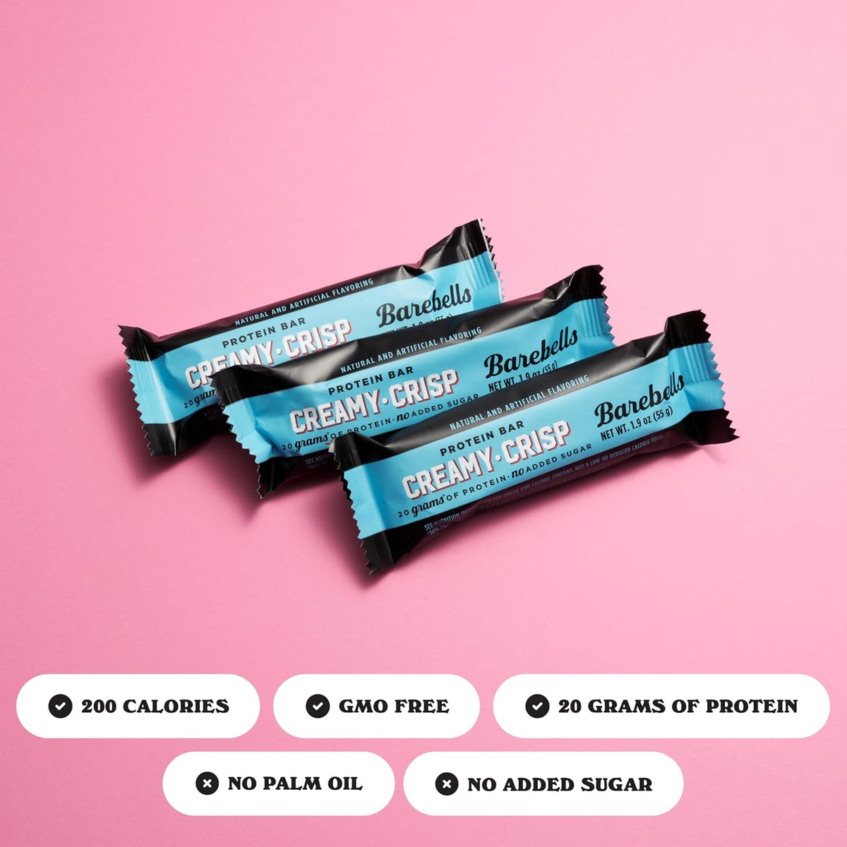 Barebells Protein Bar - Creamy Crisp - 20g Protein (12 Bars)