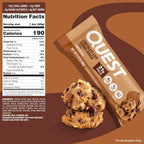 Quest Chocolate Chip Cookie Dough Protein Bars – High Protein, Low Carb Bars (12 Count)
