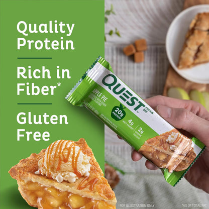 Quest Apple Pie Protein Bars – High Protein, Low Carb Bars (12 Count)