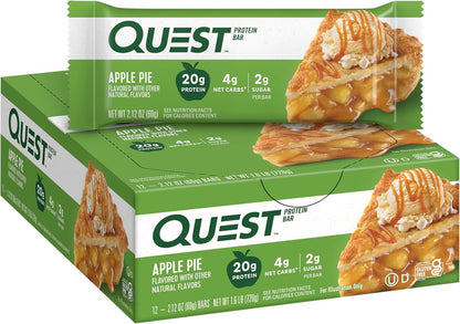 Quest Apple Pie Protein Bars – High Protein, Low Carb Bars (12 Count)