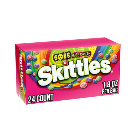 SKITTLES SOURS Wild Berry, 1.8 Oz (24 - Pack)