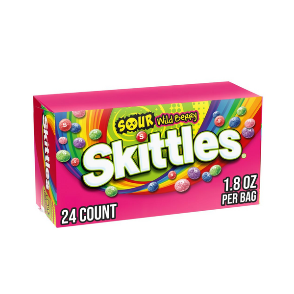 SKITTLES SOURS Wild Berry, 1.8 Oz (24 - Pack)
