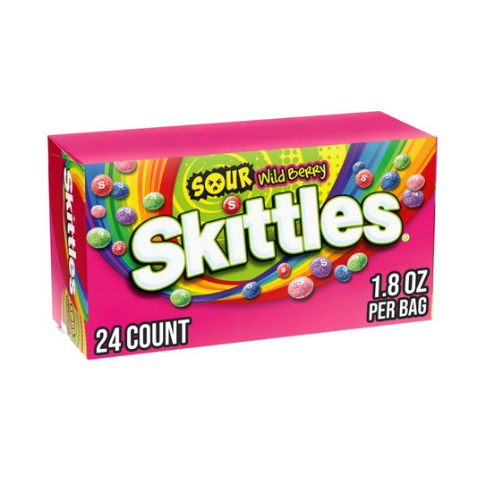 SKITTLES SOURS Wild Berry, 1.8 Oz