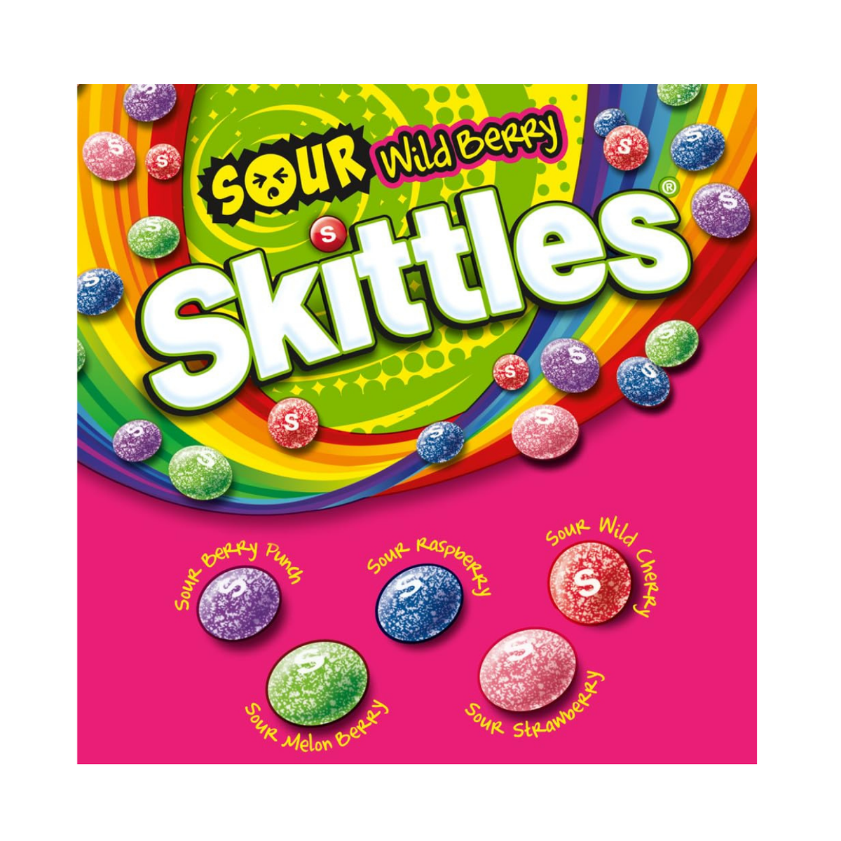 SKITTLES SOURS Wild Berry, 1.8 Oz