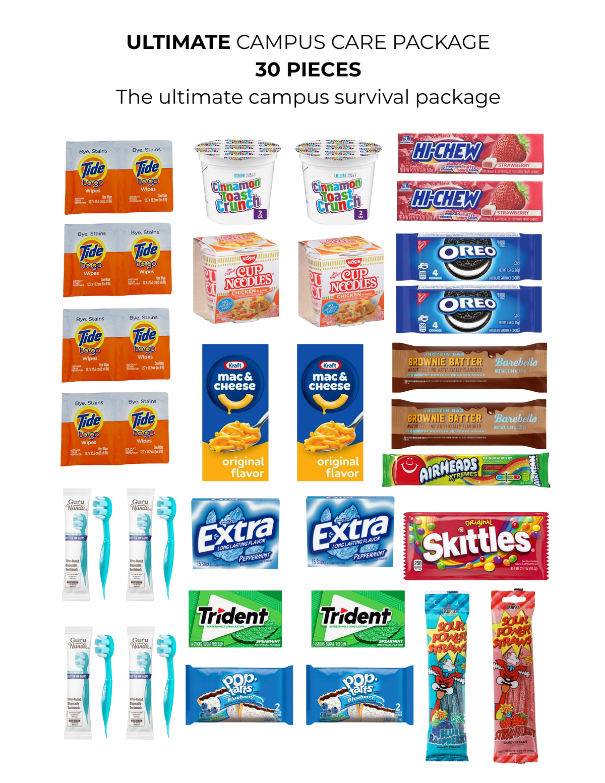 College Student Care Package – Snacks & Dorm Essentials