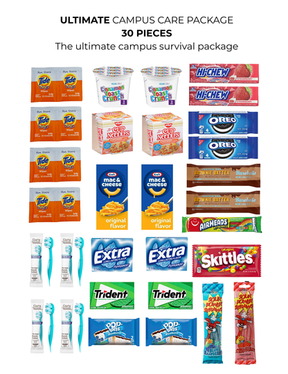 College Student Care Package – Snacks & Dorm Essentials