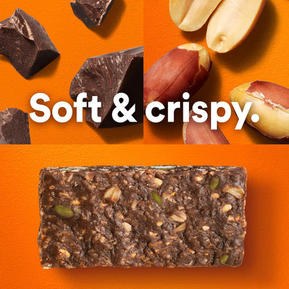 RXBAR Nut Butter & Oat Protein Bars – Dark Chocolate Peanut Butter (12 Bars, 23.2oz)
