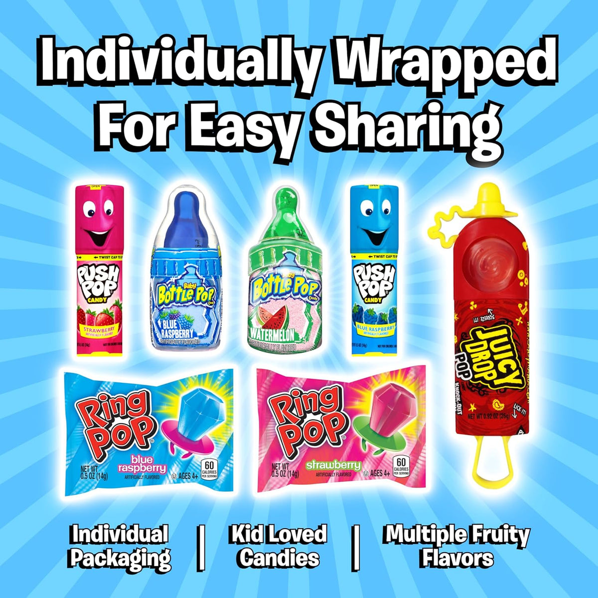 Bazooka Candy Brands - Candy Variety Pack – Assorted Lollipops (18 Ct)