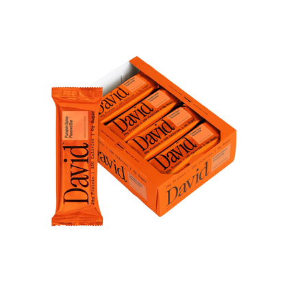 David Pumpkin Spice Protein Bars – 28g Protein (12 Count)