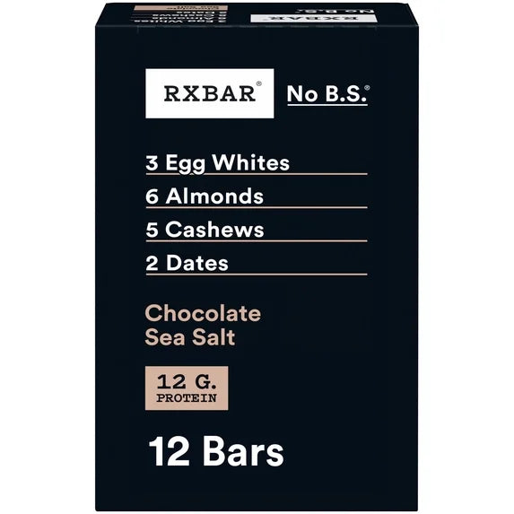 RXBAR Protein Bars – Chocolate Sea Salt (12 Bars)