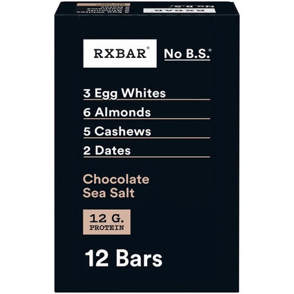 RXBAR Protein Bars – Chocolate Sea Salt (12 Bars)