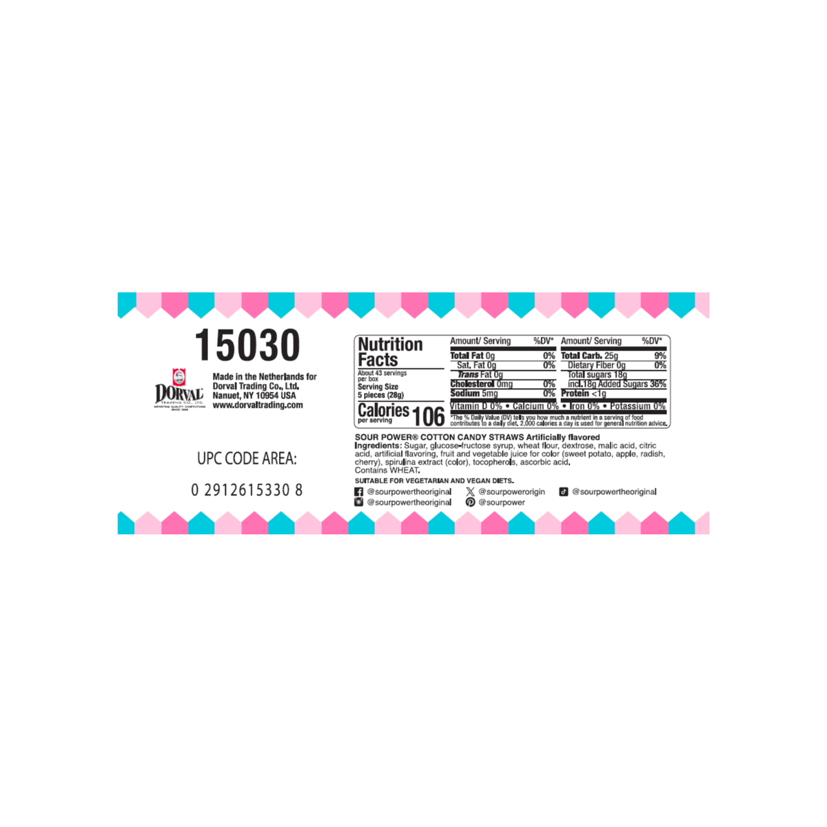 Sour Power – Cotton Candy (24 Pack)