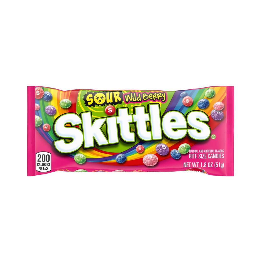 SKITTLES SOURS Wild Berry, 1.8 Oz
