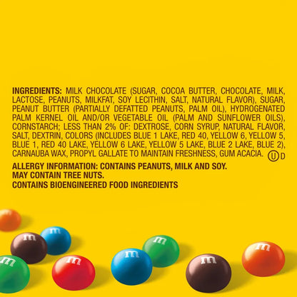 M&M'S Peanut Butter Chocolate Candies – 1.63 oz (24 Pack)
