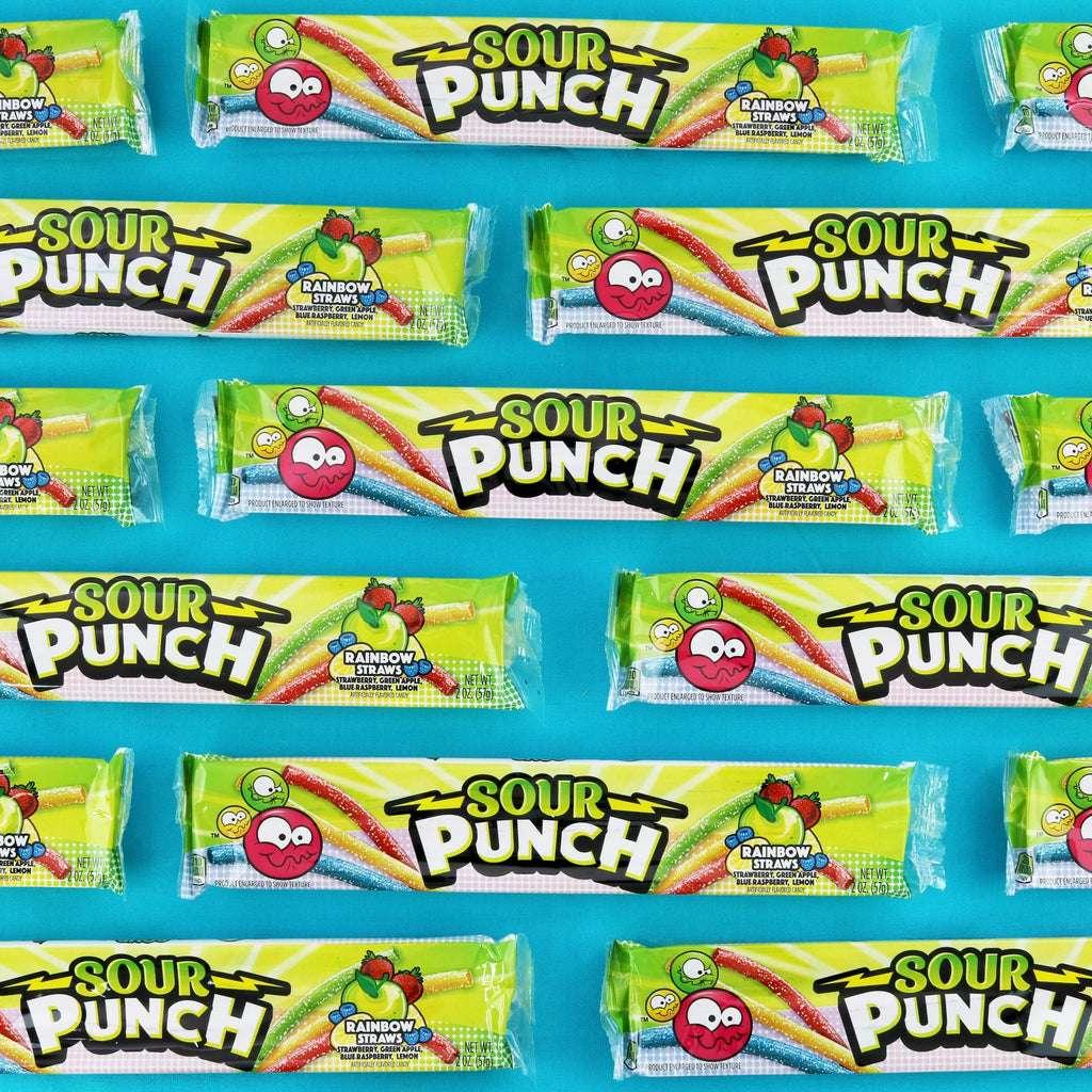 Sour Punch Straws – Rainbow Fruit Flavors, 2 oz
